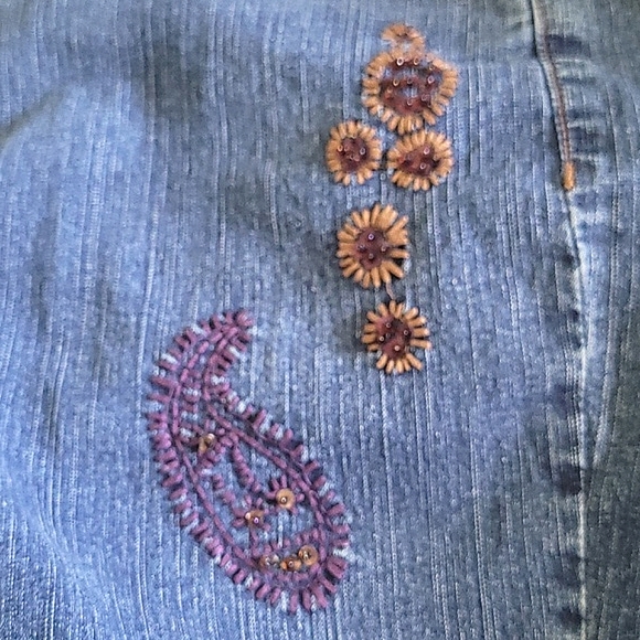 Hearts of Palm Women's Boot Cut Jeans with Embroidery Sz.16 - Picture 4 of 12